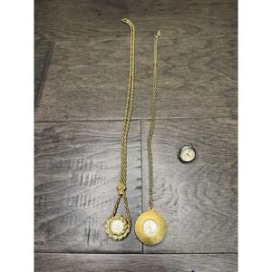 Rare Vintage Caroline Imperial Incabloc Unique Pendant Watch Lot Of 3 For Repair